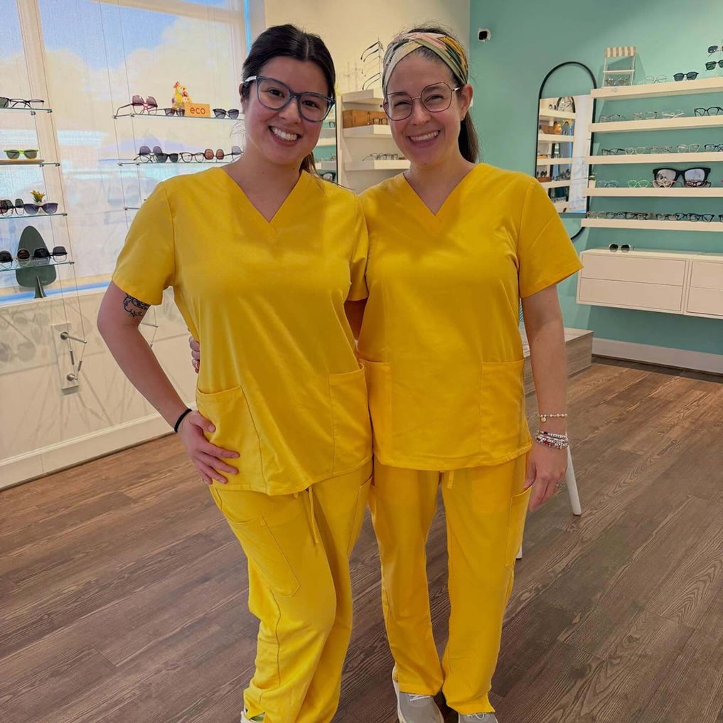 Navigation Eye Care team members in the optical area at Chesapeake VA optometry practice