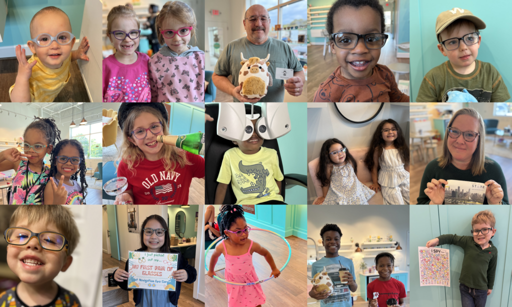 Real patients at Navigation Eye Care in Chesapeake VA — children and families sharing their vision care success stories