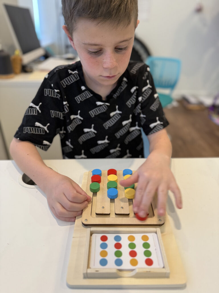 Child seen in Navigation Eye Care taking screen time.