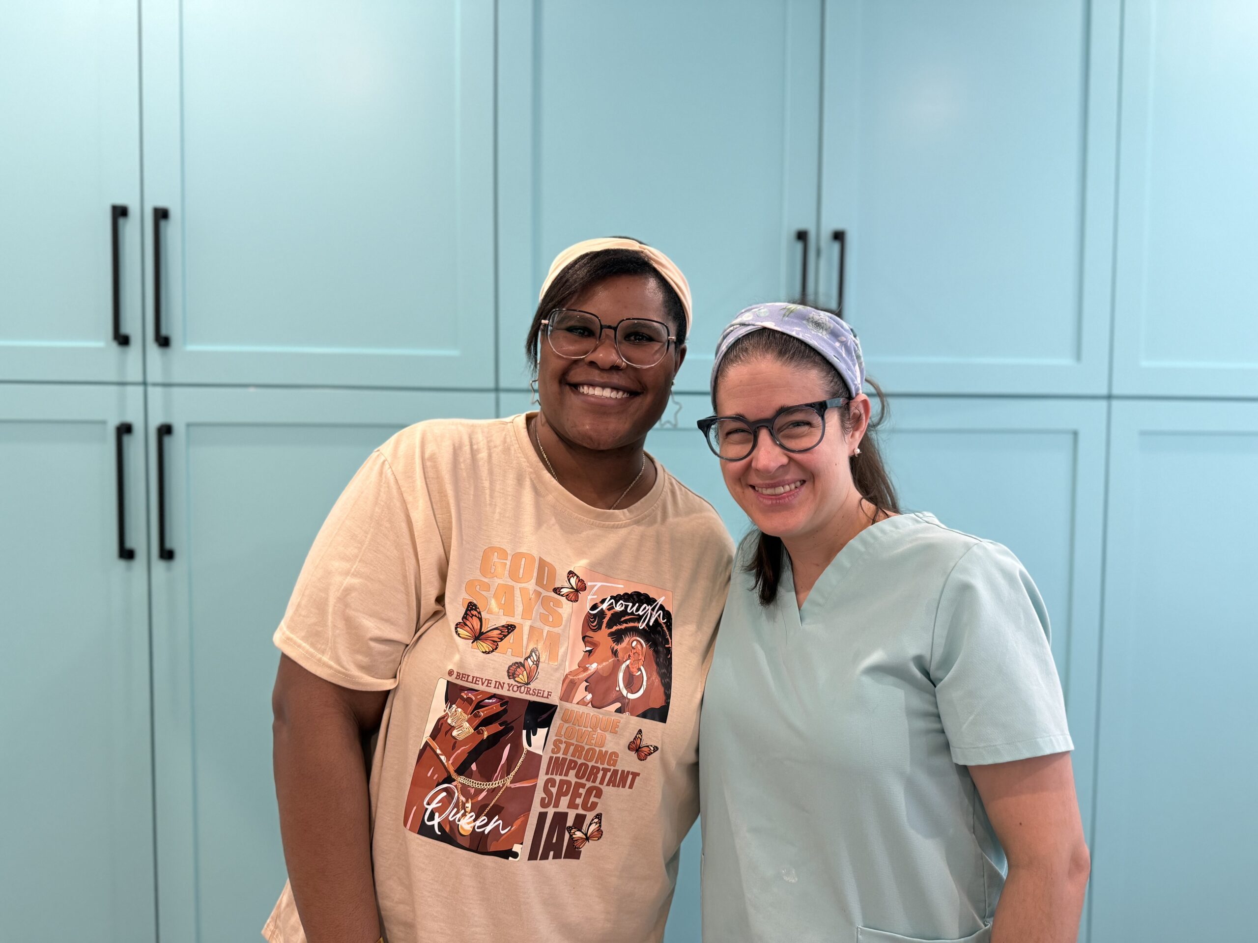 Patient in Navigation Eye Care with Dr Teten rocking Vision Therapy