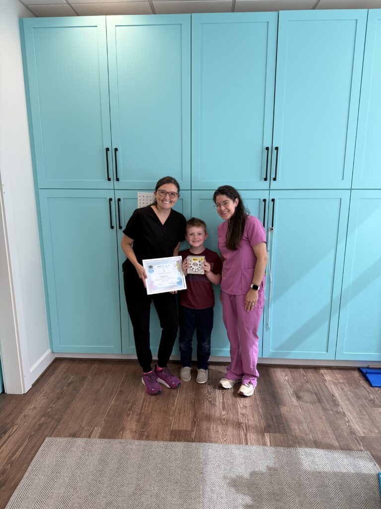 Child seen in Navigation Eye Care, a vision therapy for kids graduate