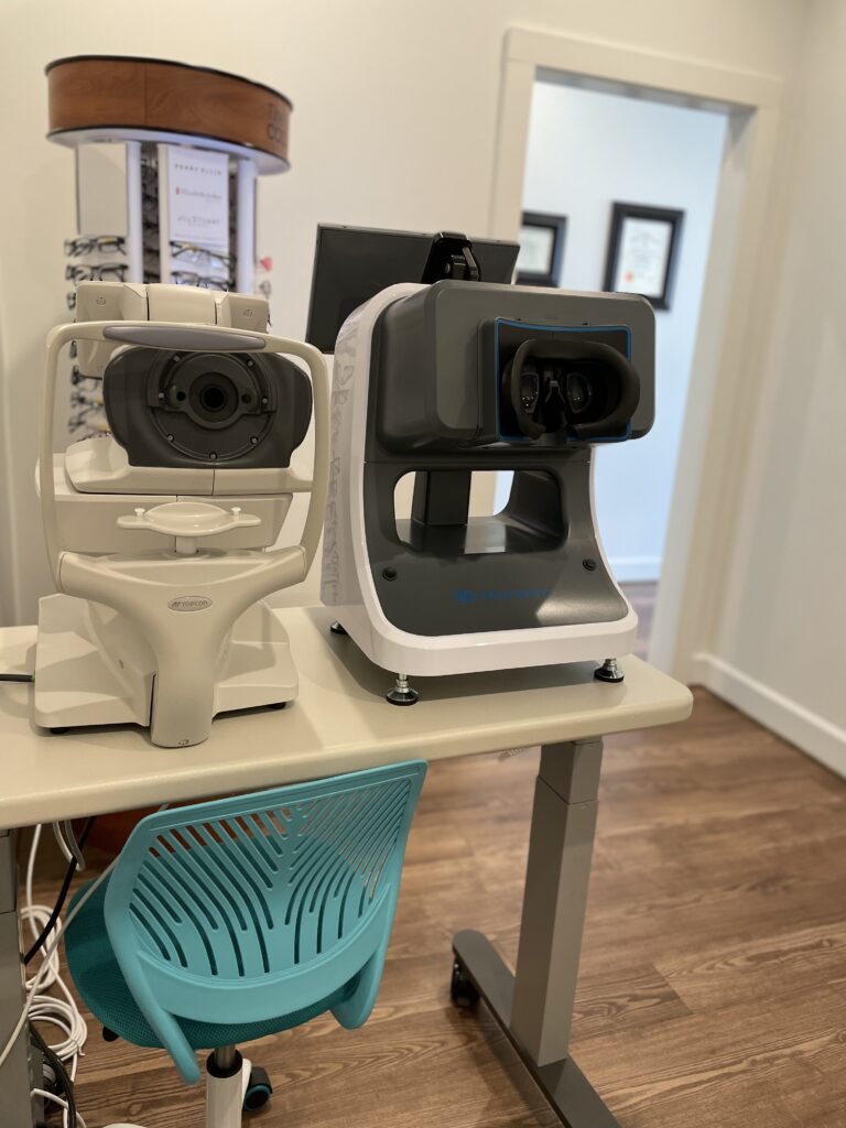 Optomap retinal imaging at Navigation Eye Care comprehensive eye exam Chesapeake