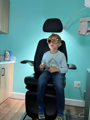 Child seen in Navigation Eye Care in Chesapeake VA doing eye exam for kids
